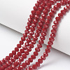 Opaque Solid Color Glass Beads Strands X-EGLA-A034-P8mm-D02-1