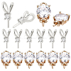 20Pcs 2 Colors Brass Micro Pave Cubic Zirconia Peg Bails Pendants KK-PH0004-05-1
