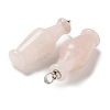 Natural Rose Quartz 3D Pendants G-K385-10P-02-2