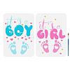 Fingerinspire 1 Set Baby Theme PET Hollow Out Drawing Painting Stencils DIY-FG0005-27-1