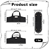 1Pc PU Leather Oval Bottom and 1Pc Crochet Bag Handles DIY-PH0032-53-2