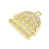 Brass Micro Pave Clear Cubic Zirconia Pendants KK-L238-16G-2