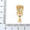 Brass Micro Pave Cubic Zirconia Fold Over Clasps KK-L289-001G-3