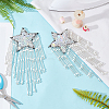 Glass Beaded Tassel Sew on Star Patches PATC-FG0001-73-4