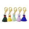 5Pcs 5 Colors Nylon Thread Tassel Pendant Decorations HJEW-JM01431-S-1