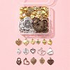 90G 3 Colors Ideas for Valentine Day Gifts Tibetan Style Alloy Pendants TIBEP-FS0001-08-1