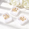 304 Stainless Steel Flat Round Stud Earrings EJEW-F396-01G-02-1