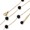 Stainless Steel & Imitation Pearl Round Link Chain Necklaces for Women WGE4439-05-2