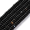 Natural Black Agate(Dyed & Heated) Beads Strands G-G177-F01-01-2