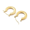 Texture Ring 304 Stainless Steel Hoop Earrings for Women EJEW-C067-05G-2