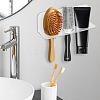 3-Slot Rectangle Acrylic Wall Mounted Comb Organizer Holder for Bathroom ODIS-WH0043-218B-5