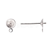 925 Sterling Silver Stud Earring Findings STER-T002-193S-3