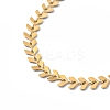Enamel Ear of Wheat Link Chain Necklace NJEW-P220-02G-02-3