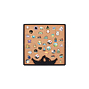 Hexagon Wall Mounted Brooch Jewelry Display Cork Tray ODIS-WH0329-84B-7