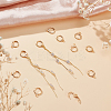 40Pcs Brass Huggie Hoop Earring Findings KK-UN0002-42-2