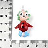 Handmade Lampwork Clown Figurine Pendants LAMP-T025-09B-3