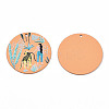 Spray Painted Iron Pendants IFIN-T016-34-3