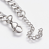 Men's 304 Stainless Steel Curb Chain Bracelets STAS-I075-49A-2