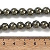 Natural Gold Pyrite/Golden Pyrite Beads Strands G-G459-B01-8mm-5