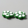 Dog Paw Print Food Grade Eco-Friendly Silicone Beads SIL-WH0008-45A-2