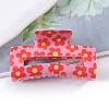 Flower Pattern PVC Plastic Claw Hair Clips PW-WG97083-04-1