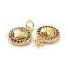 Brass Micro Pave Colorful Cubic Zirconia Charms KK-E068-VF132-3