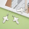 Tarnish Resistant Cross 304 Stainless Steel Surface Pendants STAS-D146-03-5