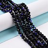 Electroplate Opaque Solid Color Glass Beads Strands EGLA-A034-P2mm-L01-4