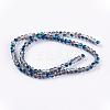 Electroplate Glass Faceted Rondelle Beads Strands EGLA-D020-3x2mm-22-2
