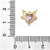Brass Micro Pave Cubic Zirconia Pendants KK-A275-17C-G-3