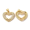 Brass Micro Pave Cubic Zirconia Pendants KK-A180-15G-1