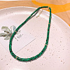 Synthetic Malachite Heishi Graduated Beaded Necklaces JO0051-13-1