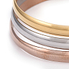 Fashion 201 Stainless Steel Bangle Sets BJEW-L664-024A-M-1-3