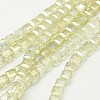 Electroplate Glass Beads Strands EGLA-D018-8x8mm-70-1