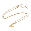 Ion Plating(IP) Initial Letter 304 Stainless Steel Pendant Necklaces NJEW-M199-01G-V-3
