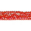 Transparent Electroplate Glass Beads Strands GLAA-F029-2mm-A14-1