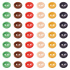 80Pcs 2-Hole Porcelain Buttons PORC-PJ0001-02F-3