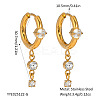 Elegant Stainless Steel Rhinestone Tassel Hoop Earrings RZ2213-1-2