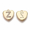Brass Micro Pave Clear Cubic Zirconia Charms KK-N231-234Z-NF-2