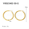 Stylish 304 Stainless Steel Big Hoop Earrings NA7733-3-1