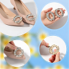 2Pcs Oval Brass Shoe Buckle Clips FIND-GF0006-06-6