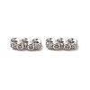 Brass Micro Pave Clear Cubic Zirconia Slide Charms KK-G481-01P-1
