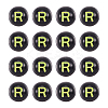 Black Craft Acrylic Beads SACR-TAG0001-02-1