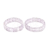 Rectangle Natural Amethyst Beads Stretch Bracelets for Women Men BJEW-Z149-01D-4