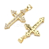 Brass Micro Pave Cubic Zirconia Pendants KK-A282-02B-G-2