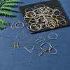 DIY Hexagon/TeardropOval/Triangle Brass Dangle Earring Jewelry Making Kits DIY-FS0007-62-10
