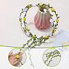 2Pcs 2 Colors Polyester Artificial Rose Garland Headbands Hair Vine AJEW-CP0008-26E-6