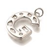 Brass Micro Pave Clear Cubic Zirconia Pendants KK-G521-01P-G-2