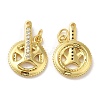 Rack Plating Brass Micro Pave Cubic Zirconia Pendants KK-C030-13G-1