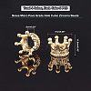 Brass Micro Pave Grade AAA Cubic Zirconia Beads ZIRC-NB0001-48-2